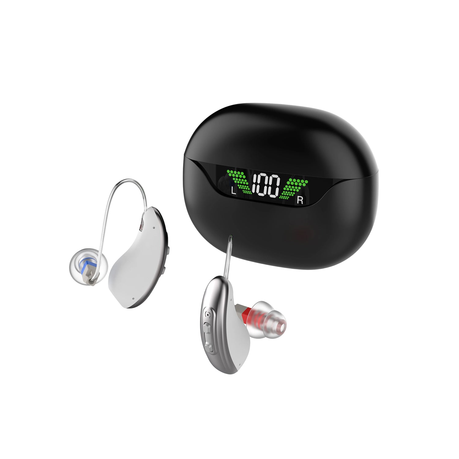 NOVAHEAR GM-323 Behind the Ear Hearing Aids For Seniors Rechargeable With Hearing Aids Accessories | GM-323 Comfortable Rechargeable BTE Design With 12H Battery Life and Fast 1H Charging