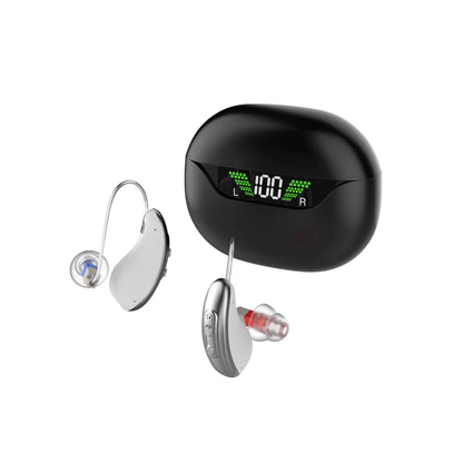 NOVAHEAR GM-323 Behind the Ear Hearing Aids For Seniors Rechargeable With Hearing Aids Accessories | GM-323 Comfortable Rechargeable BTE Design With 12H Battery Life and Fast 1H Charging