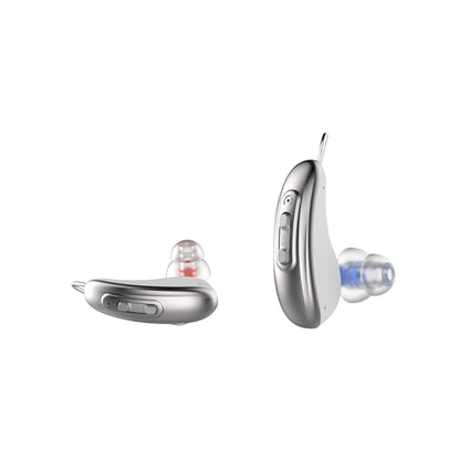 NOVAHEAR GM-323 Behind the Ear Hearing Aids For Seniors Rechargeable With Hearing Aids Accessories | GM-323 Comfortable Rechargeable BTE Design With 12H Battery Life and Fast 1H Charging