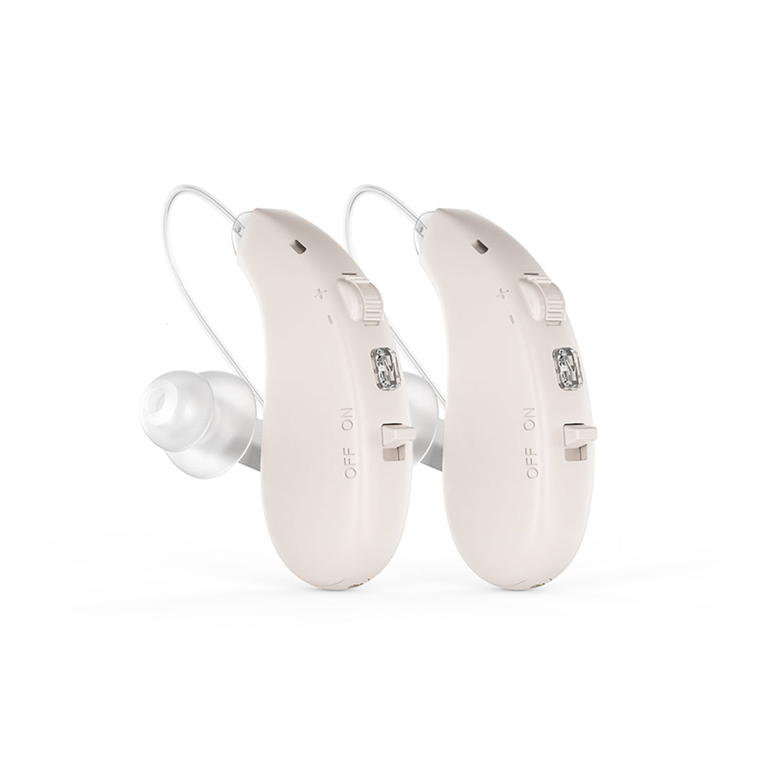 NOVAHEAR GM-363 Behind The Ear Hearing Aids For Seniors Rechargeable | Compact BTE Hearing Aids Accessories | 25H Battery For Comfortable All-Day Wear - Color Beige
