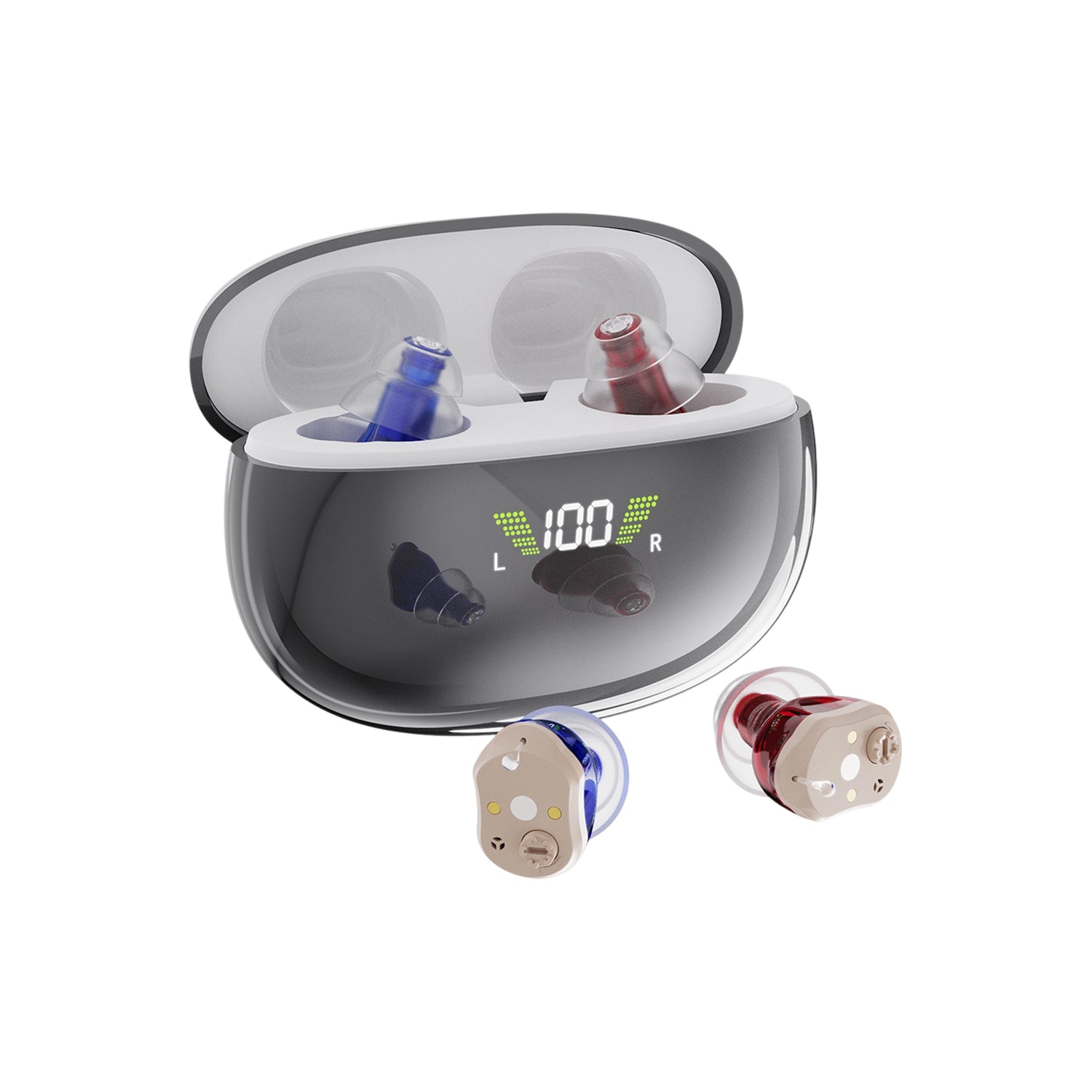 NOVAHEAR GM-932 Mini Ear Buds Hearing Aid Earbuds For Seniors Rechargeable With Hearing Aids Accessories Compact In-Ear Design With 8H Daily Use For Clear Sound