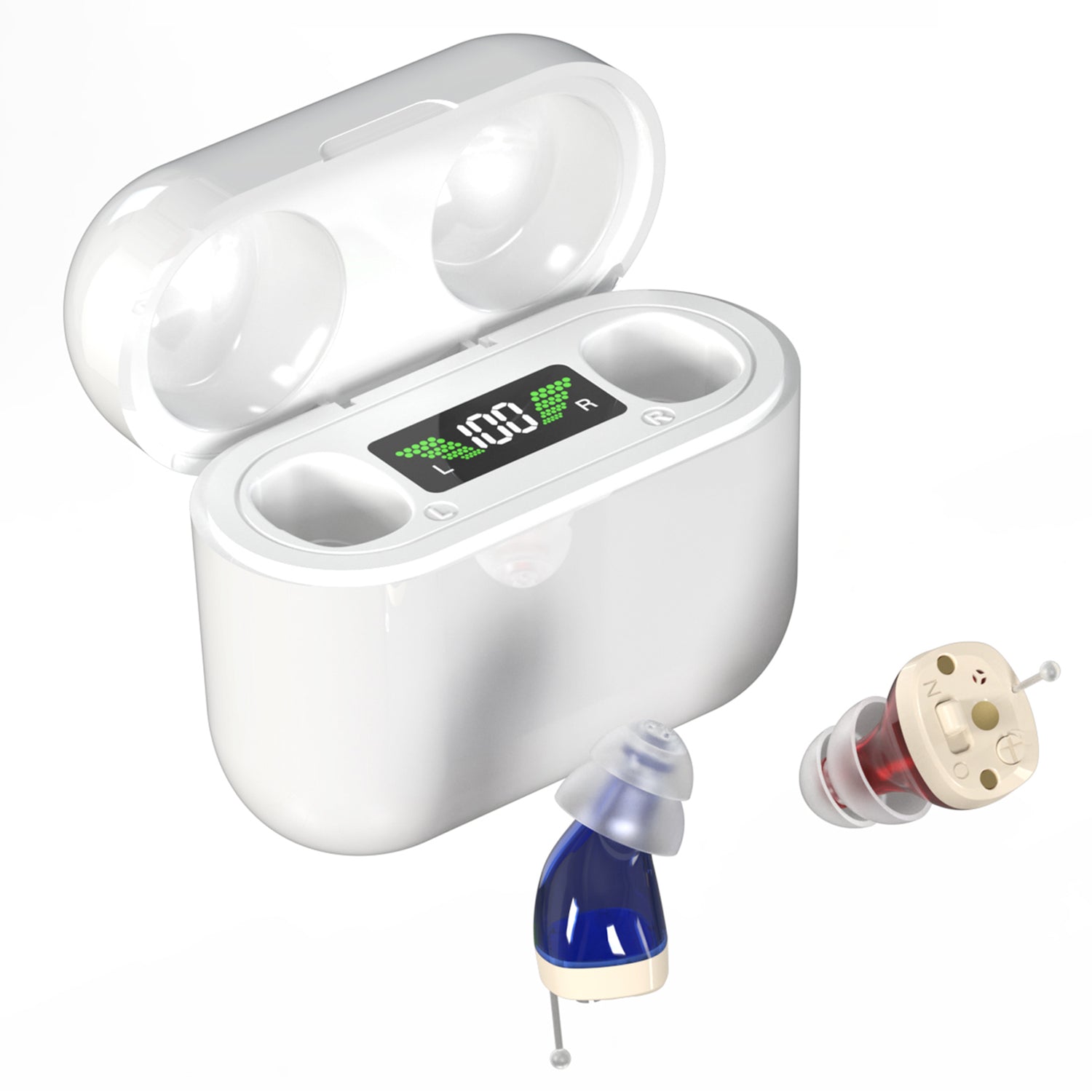 NOVAHEAR GM-912T Mini Ear Buds Hearing Aid Earbuds For Seniors Rechargeable With Hearing Aids Accessories Invisible In-Ear Design For Comfortable Daily Sound Support