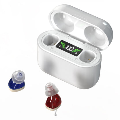 NOVAHEAR GM-912T Mini Ear Buds Hearing Aid Earbuds For Seniors Rechargeable With Hearing Aids Accessories Invisible In-Ear Design For Comfortable Daily Sound Support